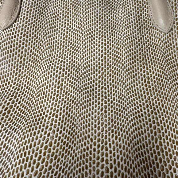 Sorial Snake-Embossed Vegan Leather Tote Bag With Zipper Pockets & Dual Handles - Picture 6 of 12